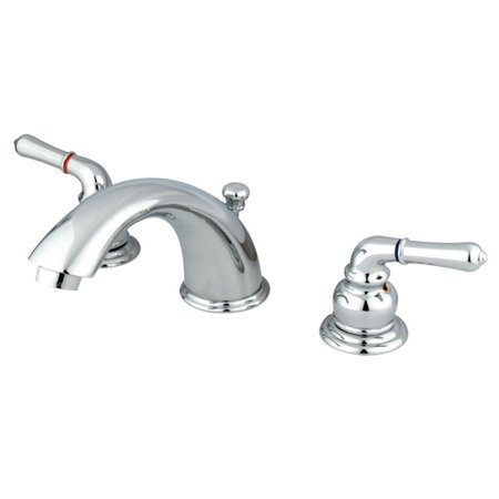 KINGSTON BRASS KB961 Magellan Widespread Bathroom Faucet W/ Retail Pop-Up, Chrome KB961